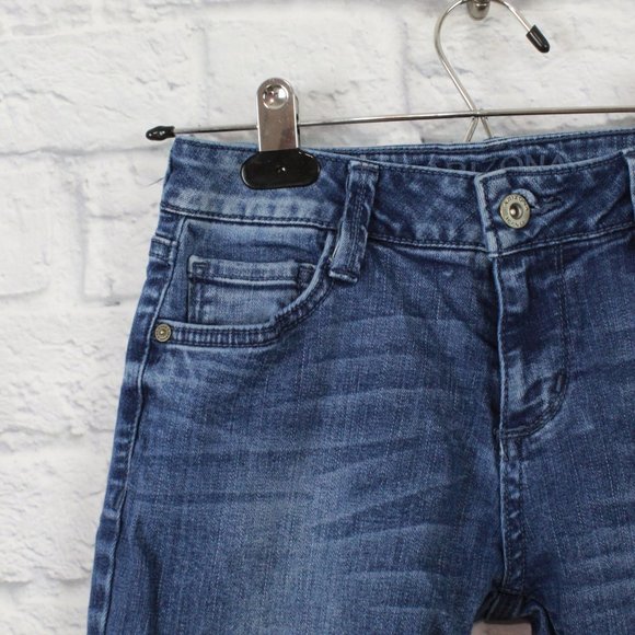 ARIZONA JEANS Folded Hem Tapered Cropped Jean Sz 1 - Picture 4 of 11